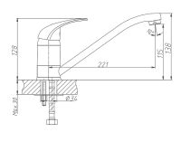 Смеситель для кухни Haiba Хром арт-HB4203 — фото 3, Смесители для кухни