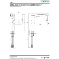 Товар: Смеситель для раковины E.C.A. Luna 102108955EX Хром - фото 2 Смеситель для раковины E.C.A. Luna 102108955EX Хром — фото 2, Смесители для раковины