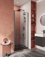 Душевая дверь Cezares LINER-B-12-90-C-NERO-R — фото 1, Душевые двери в нишу