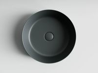 Умывальник чаша накладная круглая (цвет Темный Антрацит Матовый) Element 390x390x120мм — фото 16, Раковины накладные