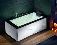 Акриловая ванна Gemy G9258 180х100 с гидромассажем — фото 2, Ванны