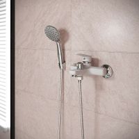 Смеситель для ванны Aringa Рейн AR02005WH Белый — фото 3, Смеситель для ванны