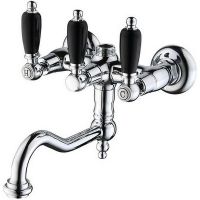 Смеситель для ванны Caprigo Adria-Classic Black Edition 03B-518-crm Хром — фото 1, Смеситель для ванны