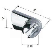 Держатель ручного душа Remer 339L Хром — фото 2, Комплектующие для душевого оборудования