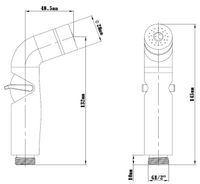Гигиенический душ 1 реж., арт. HHS200Black, ESKO — фото 2, Гигиенические души