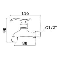 Кран для одного типа воды Maretti Avorio AV33R12 Бронза — фото 2, Краны