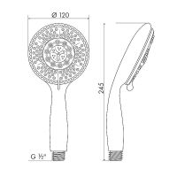 Ручной душ Melodia della vita Prime MKP20554P Хром — фото 2, Лейки для душа