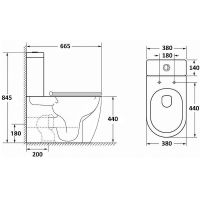 Унитаз компакт Maretti Elena EA10NBM93-844 с бачком и сиденьем Микролифт — фото 4, Напольные унитазы