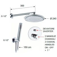 Товар: Душевая система Remer Minimal Thermo NT09S02 Хром - фото 2 Душевая система Remer Minimal Thermo NT09S02 Хром — фото 2, Встраиваемые душевые комплекты