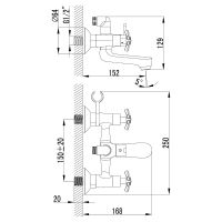 Товар: Смеситель для ванны Lemark Partner Хром арт-LM6542C - фото 2 Смеситель для ванны Lemark Partner Хром арт-LM6542C — фото 2, Смеситель для ванны