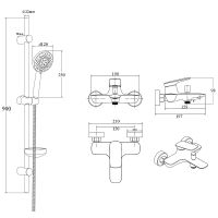 Товар: Смеситель для ванны Bond Circle B36-5200 Хром - фото 10 Смеситель для ванны Bond Circle B36-5200 Хром — фото 10, Смеситель для ванны