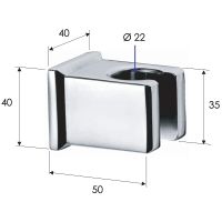 Держатель ручного душа Remer 339SOSDO Золото глянцевое — фото 2, Комплектующие для душевого оборудования