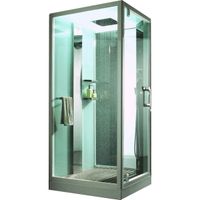 Душевая кабина Orans 100x100 L 89101lw с баней профиль Белый задние стенки Белые — фото 1, Душевые кабины