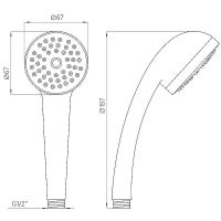 Ручной душ Melodia della vita Prime MKP20599P Хром — фото 2, Лейки для душа