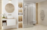 Душевой уголок Ambassador Nord 100х100 13011104 профиль Хром стекло прозрачное — фото 4, Душевые уголки