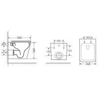 Унитаз Azario Boca AZ-2002-MB подвесной Черный матовый с сиденьем Микролифт — фото 2, Подвесные унитазы