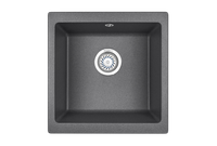 Granula-4451, ГРАФИТ (ЧЁРНО-СЕРЫЙ), кухонная мойка, кварц — фото 1, Кухонные мойки