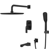 Душевая система Lemark Ursus LM7222BL Черный — фото 1, Душевые системы