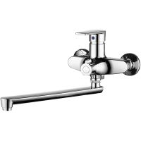 Смеситель для ванны Ростовская Мануфактура Сантехники PL6CH-006E универсальный Хром — фото 1, Для душа и ванны