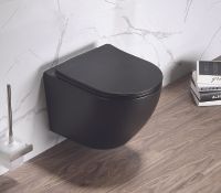 Унитаз Azario Grado AZ-0046-MB SP подвесной Черный матовый с сиденьем Микролифт — фото 3, Подвесные унитазы