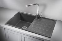 Товар: Granula-8002, ГРАФИТ (ЧЁРНО-СЕРЫЙ), кухонная мойка, кварц - фото 2 Granula-8002, ГРАФИТ (ЧЁРНО-СЕРЫЙ), кухонная мойка, кварц — фото 2, Кухонные мойки