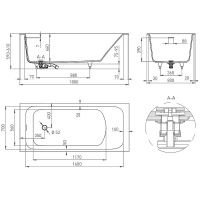 Ванна из искусственного камня Salini Orlanda Kit 180х80 102122M Белая матовая — фото 5, Ванны из искусственного камня