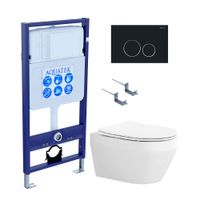 Комплект AQUATEK ЛЕЯ-020 4в1 (рама AQUATEK Standard INS-0000012+крепеж KKI-0000002+клавиша KDI-00000 — фото 1, Комплекты унитаз + инсталляция