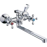 Смеситель для ванны Ростовская Мануфактура Сантехники SL71-143P универсальный Хром — фото 1, Для душа и ванны