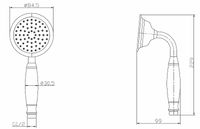 Ручной душ ESKO SSP950Br Бронза Сатин — фото 4, Лейки для душа