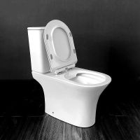 Унитаз компакт CeramaLux 1217-1А Белый глянцевый с бачком и сиденьем Микролифт — фото 2, Напольные унитазы