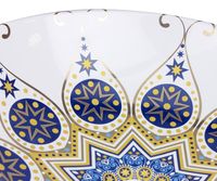 Раковина-чаша Bronze de Luxe Lotos 40 5008 Белая Синяя — фото 5, Раковины накладные