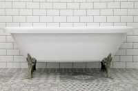 Акриловая ванна Radomir Леоннеса 1 175х80 1-01-4-0-9-138 Белая с ножками бронза — фото 2, Ванны