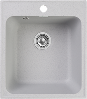 GRANFEST Мойка QUARZ 17 1-чаша 420*480мм серый арт.GF-Z- — фото 1, Кухонные мойки