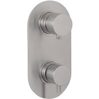 Смеситель для душа Remer Minimal Thermo NT93KBNPO с термостатом Никель брашированный — фото 1, Смеситель для душа