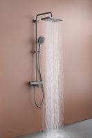 Душевая система Raglo R22.26.09 с термостатом Графит матовый — фото 24, Душевые стойки