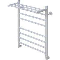 Водяной полотенцесушитель Comfysan Luce W-8 80x50 015473 с полкой Белый матовый — фото 1, Водяные полотенцесушители