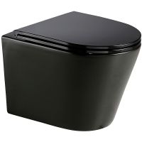 Товар: Унитаз AQUAme AQM2001MB подвесной Черный матовый с сиденьем Микролифт - фото 1 Унитаз AQUAme AQM2001MB подвесной Черный матовый с сиденьем Микролифт — фото 1, Подвесные унитазы