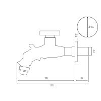 Товар: Кран для одного типа воды Bronze de Luxe 21601 Хром - фото 3 Кран для одного типа воды Bronze de Luxe 21601 Хром — фото 3, Краны