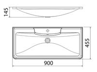 Раковина Florentina Аллегро 90 10.020.00900.001 Белая — фото 2, Раковины встраиваемые сверху