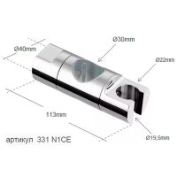 Товар: Держатель ручного душа Remer 331N1CE Хром - фото 2 Держатель ручного душа Remer 331N1CE Хром — фото 2, Держатели для душа