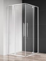 Душевой уголок AQUAme 90x90 AQM7102 профиль Хром стекло прозрачное — фото 5, Душевые уголки