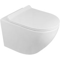 Унитаз Azario Fora AZ-0067 подвесной Белый с сиденьем Микролифт — фото 1, Подвесные унитазы