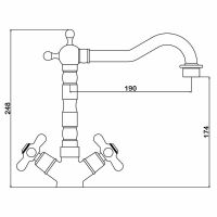 Смеситель для кухни Swedbe Selene 7142 Бронза — фото 3, Смесители для кухни