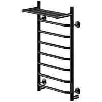 Электрический полотенцесушитель Comfysan Scola EC-8 80x40 016937 с полкой Черный матовый — фото 1, Электрические полотенцесушители