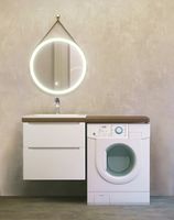 Столешница под раковину Jorno Wood 122 Wood.06.122/DW Темное дерево — фото 15, Столешницы под раковину