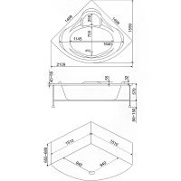 Товар: Акриловая ванна Bas Модена 150x150 В 00025 без гидромассажа - фото 2 Акриловая ванна Bas Модена 150x150 В 00025 без гидромассажа — фото 2, Ванны