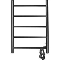 Электрический полотенцесушитель Domoterm Аврора DMT 109-5 50x71 EK R Черный матовый — фото 1, Электрические полотенцесушители