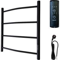 Электрический полотенцесушитель Маргроид Вид 4 600x500 04-6050-1049-9005R правый Черный матовый — фото 1, Электрические полотенцесушители