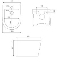 Биде Iddis Calipso CALRW02i82 подвесное Белое глянцевое — фото 3, Биде