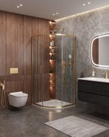 Товар: Душевой уголок CEZARES MOLVENO-R-2-100-C-BORO-IV - фото 2 Душевой уголок CEZARES MOLVENO-R-2-100-C-BORO-IV — фото 2, Душевые уголки четверть круга